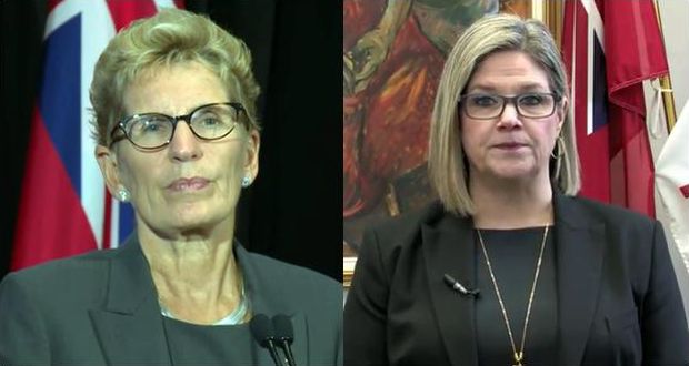 andrea-horwath-r-and-kathleen-wynne-photo-screenshots-youtube-ontariondp-caucus-premier-of-ontario